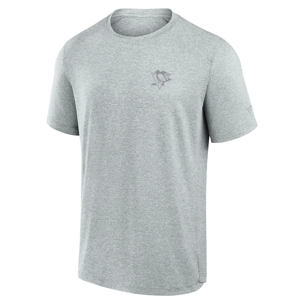Men's Fanatics Gray Pittsburgh Penguins Front Office Tech T-Shirt