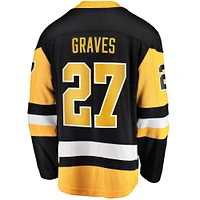 Men's Fanatics Ryan Graves Black Pittsburgh Penguins Home Breakaway Jersey