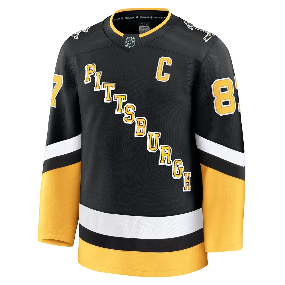 Men's Fanatics Sidney Crosby Black Pittsburgh Penguins Alternate Premium Jersey