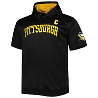 Men's Fanatics Sidney Crosby Black Pittsburgh Penguins Big & Tall Captain Patch Name Number Pullover Hoodie