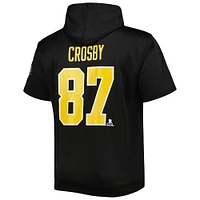 Men's Fanatics Sidney Crosby Black Pittsburgh Penguins Big & Tall Captain Patch Name Number Pullover Hoodie