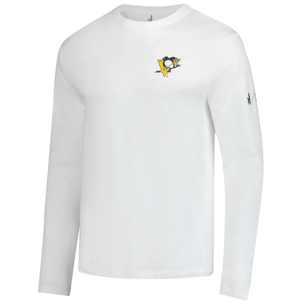 Men's johnnie-O White Pittsburgh Penguins Adam Long Sleeve T-Shirt
