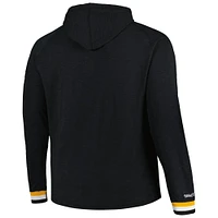 Men's Mitchell & Ness  Black Pittsburgh Penguins Big Tall Legendary Raglan Pullover Hoodie