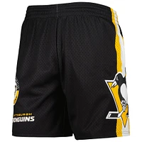 Short en maille noir de la collection City des Penguins Pittsburgh Mitchell & Ness pour hommes