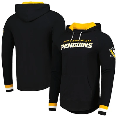 T-shirt à capuche manches longues Legendary Slub des Penguins de Pittsburgh noir Mitchell & Ness pour hommes
