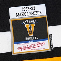 Men's Mitchell & Ness Mario Lemieux Black Pittsburgh Penguins  1992/93 Blue Line Player Jersey