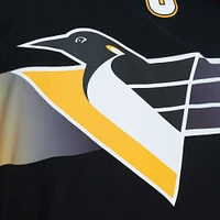 Men's Mitchell & Ness Mario Lemieux Black Pittsburgh Penguins Captain's Patch 1996/97 Blue Line Player Jersey