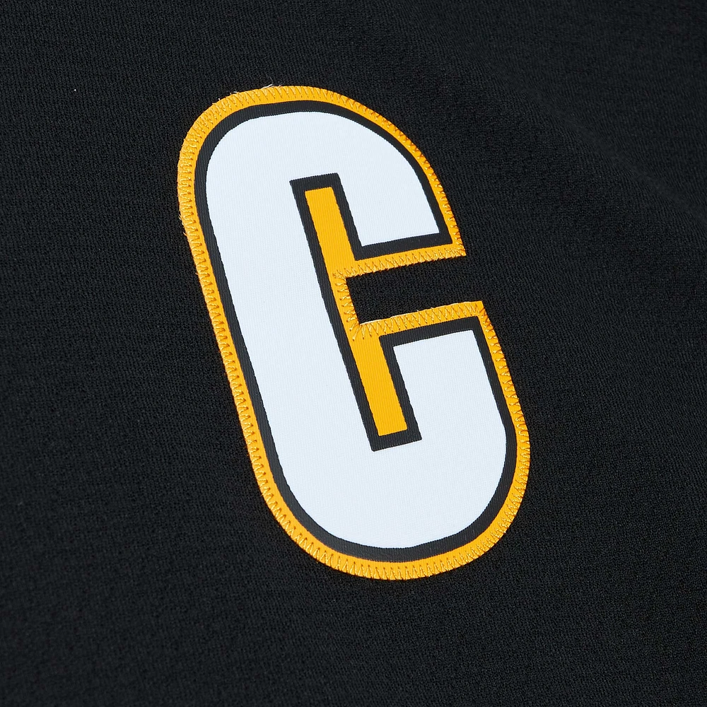 Men's Mitchell & Ness Mario Lemieux Black Pittsburgh Penguins Captain's Patch 1996/97 Blue Line Player Jersey
