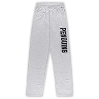 Men's Pittsburgh Penguins Black/Heather Gray Big & Tall T-Shirt Pants Lounge Set