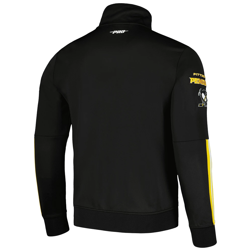 Men's Pro Standard Black Pittsburgh Penguins Classic Chenille Full-Zip Track Jacket
