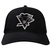 Men's Pro Standard Black Pittsburgh Penguins Paint the City Pinch Front Snapback Hat