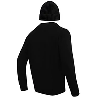Men's Pro Standard Black Pittsburgh Penguins Pullover Sweater & Cuffed Knit Hat Box Gift Set