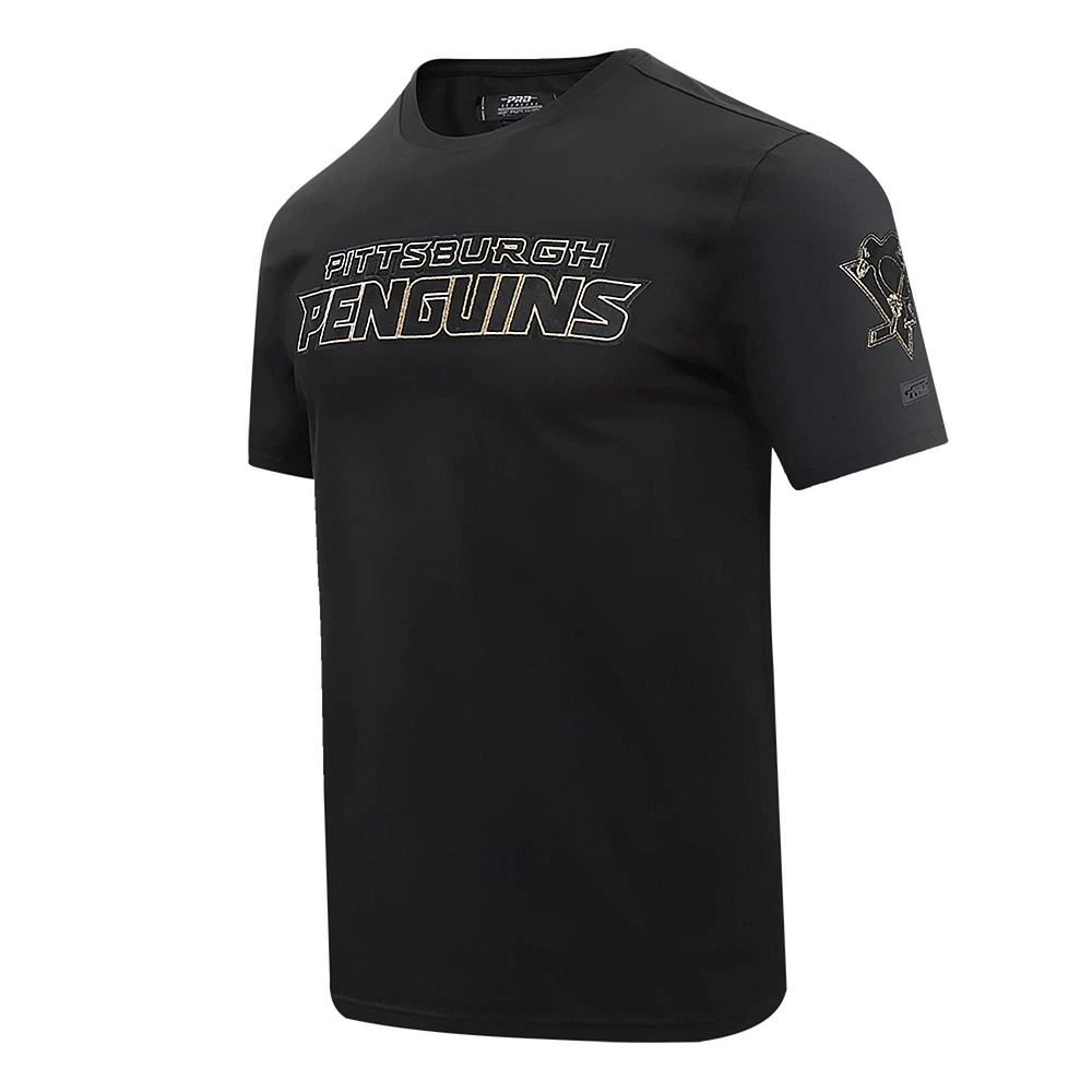 Men's Pro Standard Black Pittsburgh Penguins Wordmark T-Shirt