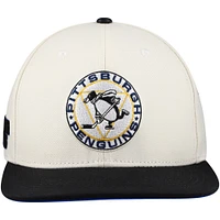 Men's Pro Standard Cream Pittsburgh Penguins Retro Classic Logo Snapback Hat