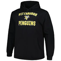 Men's Profile Black Pittsburgh Penguins Big & Tall Arch Over Logo Pullover Hoodie