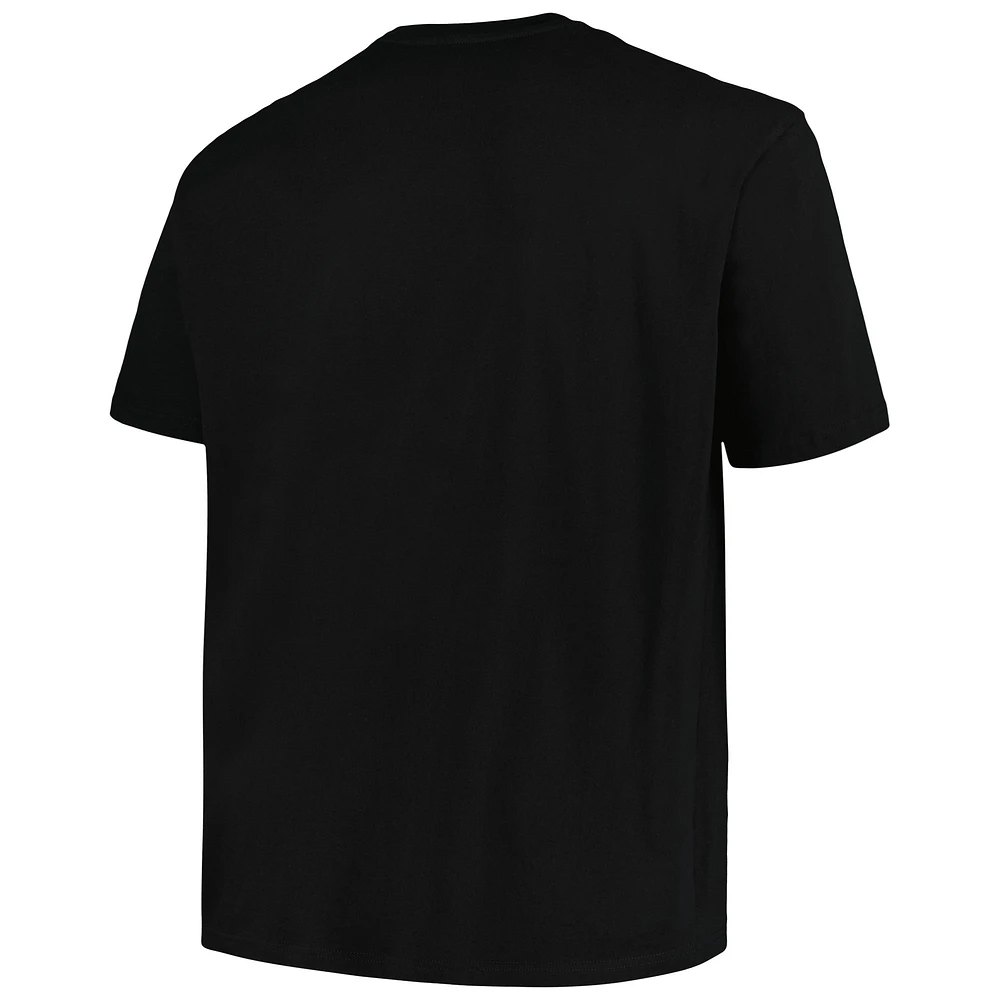 Men's Profile Black Pittsburgh Penguins Big & Tall Arch Over Logo T-Shirt