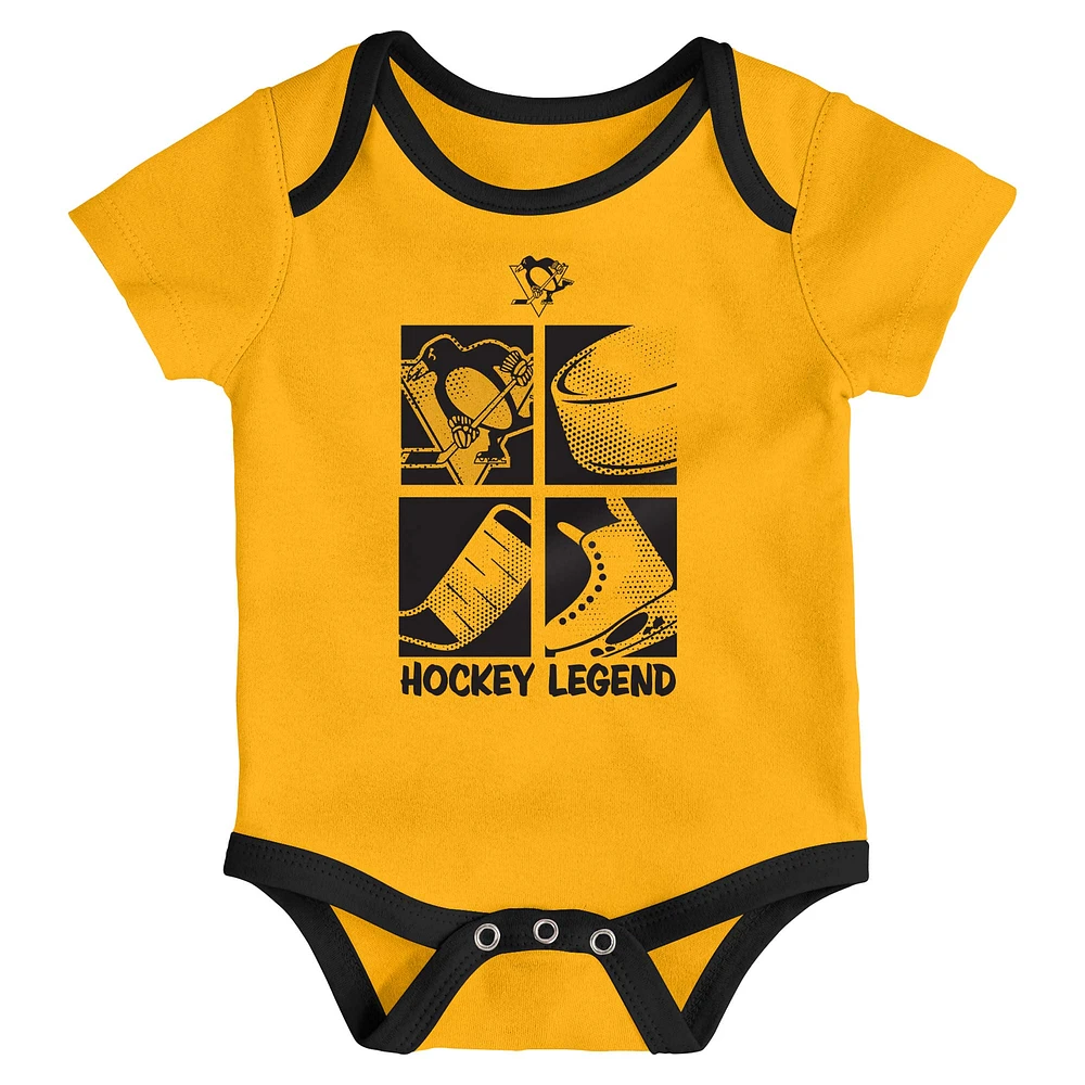 Newborn & Infant Pittsburgh Penguins Legend Three-Piece Bodysuit Set