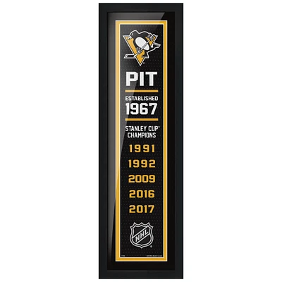 Pittsburgh Penguins - 6'' x 22'' Empire Framed Sign
