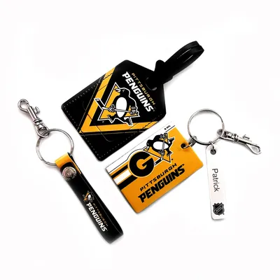 Pittsburgh Penguins - Leather Three-Piece Gift Pack with Personalized Tag