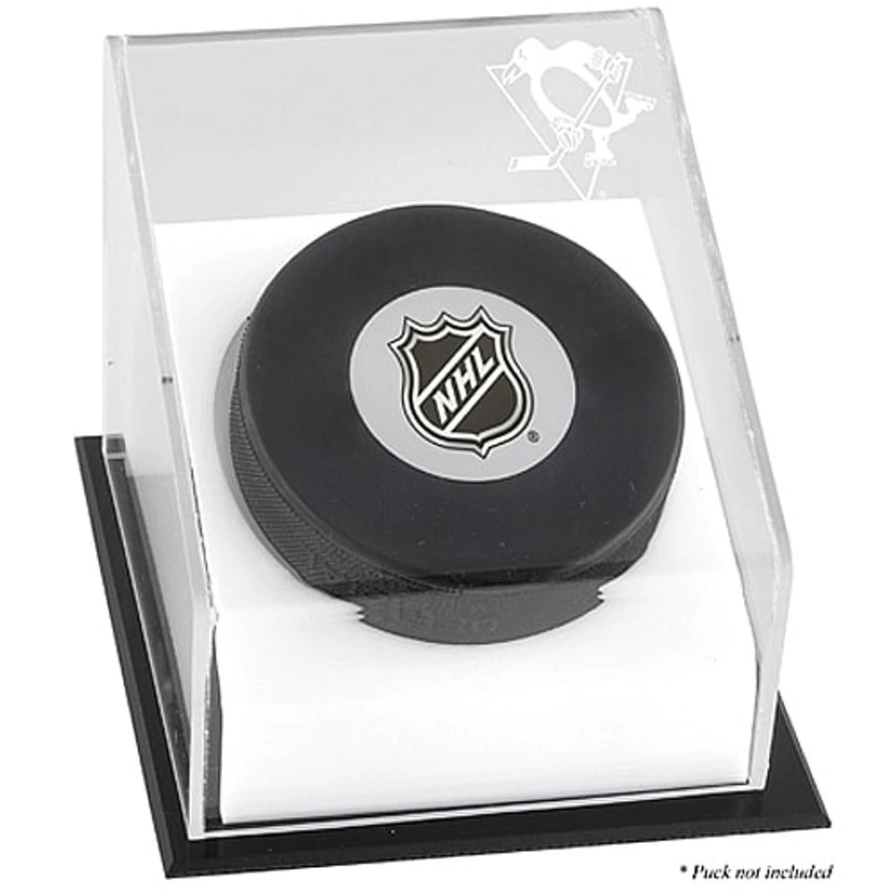 Pittsburgh Penguins Puck Deluxe Logo Display Case