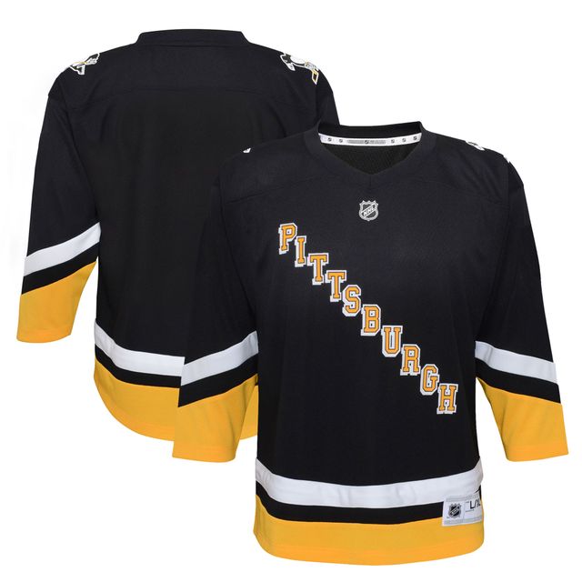 Maillot de réplique alternative des Penguins de Pittsburgh noir pour enfants d'âge préscolaire 2021/22