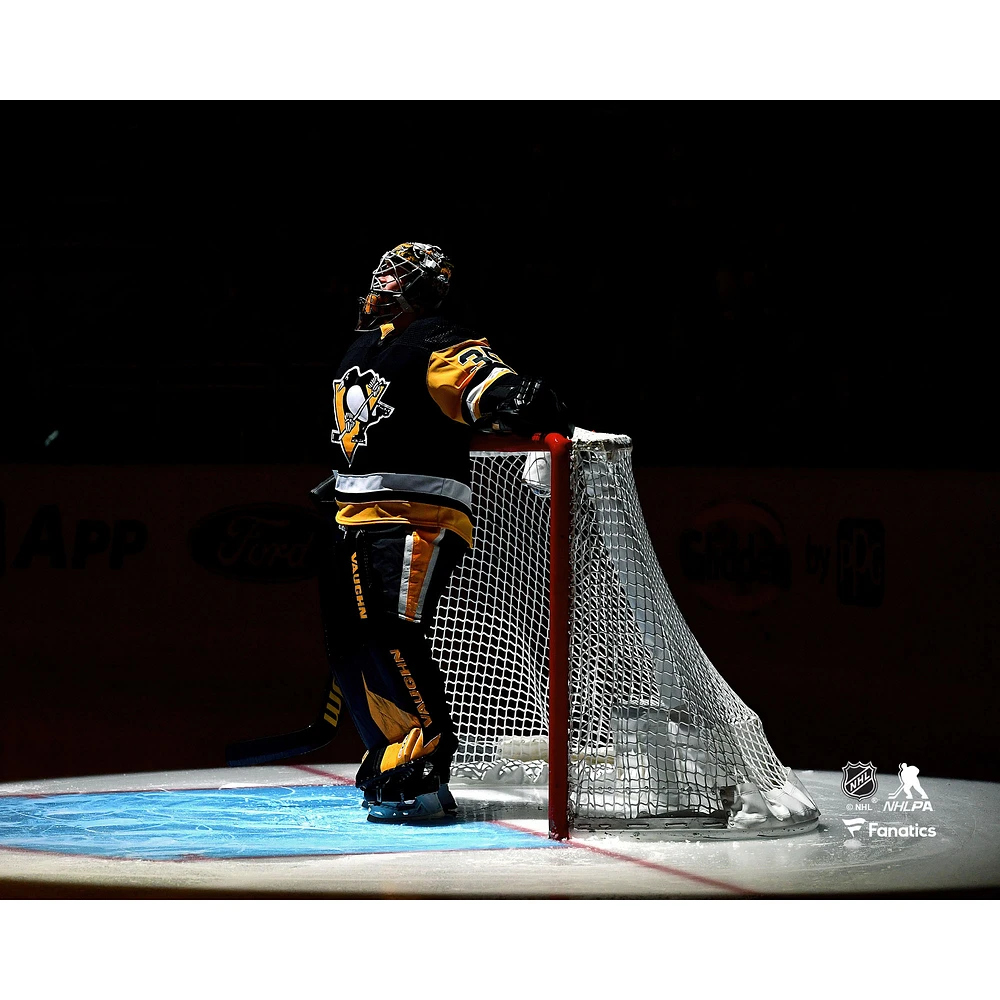 Tristan Jarry Pittsburgh Penguins Unsigned Stands at Goal Photograph