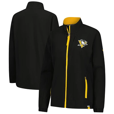 Women's Fanatics Black Pittsburgh Penguins Full-Zip Coaches Jacket