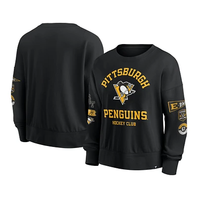Sweat-shirt à capuche noir Fanatics Pittsburgh Penguins Go Team pour femme