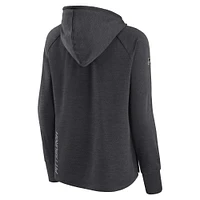 Women's Fanatics  Gray Pittsburgh Penguins Authentic Pro Raglan Pullover Hoodie