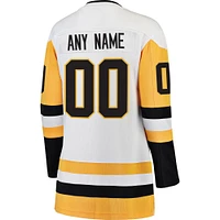 Women's Fanatics White Pittsburgh Penguins Breakaway Away Custom Jersey