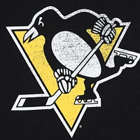 Women's Profile Sidney Crosby Black Pittsburgh Penguins Plus Distressed Printed Name & Number Long Sleeve T-Shirt