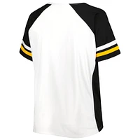Women's Profile White Pittsburgh Penguins Plus Notch Neck Raglan T-Shirt