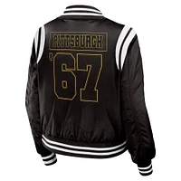 Women's WEAR by Erin Andrews  Black Pittsburgh Penguins Baller Full-Zip Bomber Jacket