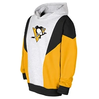 Youth Ash/Black Pittsburgh Penguins Champion League Fleece Pullover Hoodie