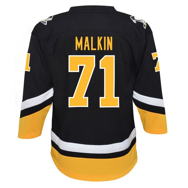 Maillot de joueur réplique alternative des Penguins Pittsburgh noirs Evgeni Malkin pour jeunes 2021/22