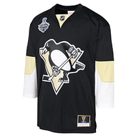 Youth Mitchell & Ness Black Pittsburgh Penguins 2008 Blue Line Blank Jersey