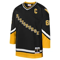 Youth Mitchell & Ness Mario Lemieux Black Pittsburgh Penguins 1992-93 Blue Line Captain Patch Player Jersey