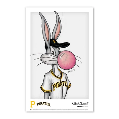 Bugs Bunny Pittsburgh Pirates 11" x 17" Looney Tunes Poster Print