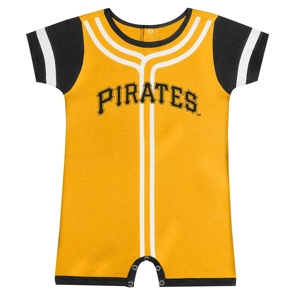 Infant Gold Pittsburgh Pirates Fast Pitch Romper