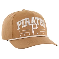 Casquette ajustable à nœud en corde Roscoe pour homme, modèle neutre, style Pirates de Pittsburgh, marron, 1947