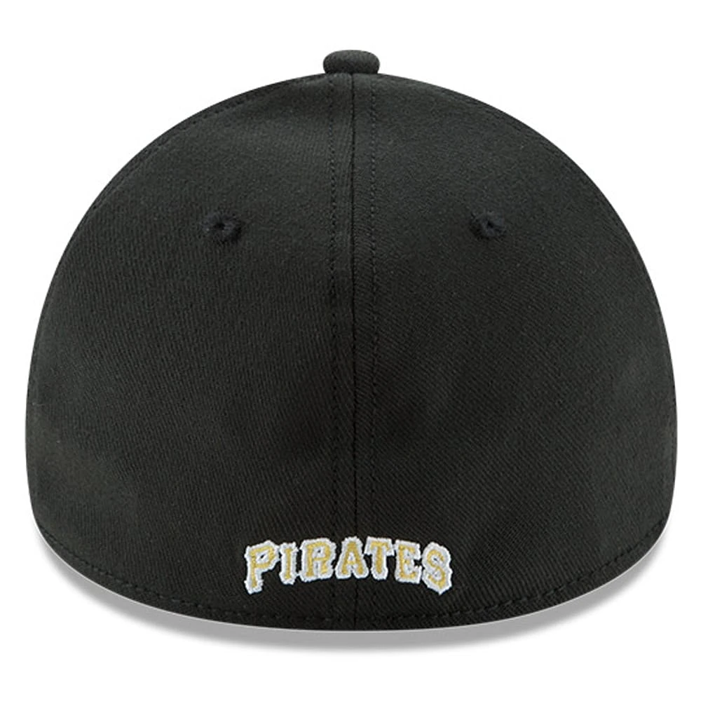 Men's Black Pittsburgh Pirates MLB Team Classic Logo 39THIRTY Flex Hat