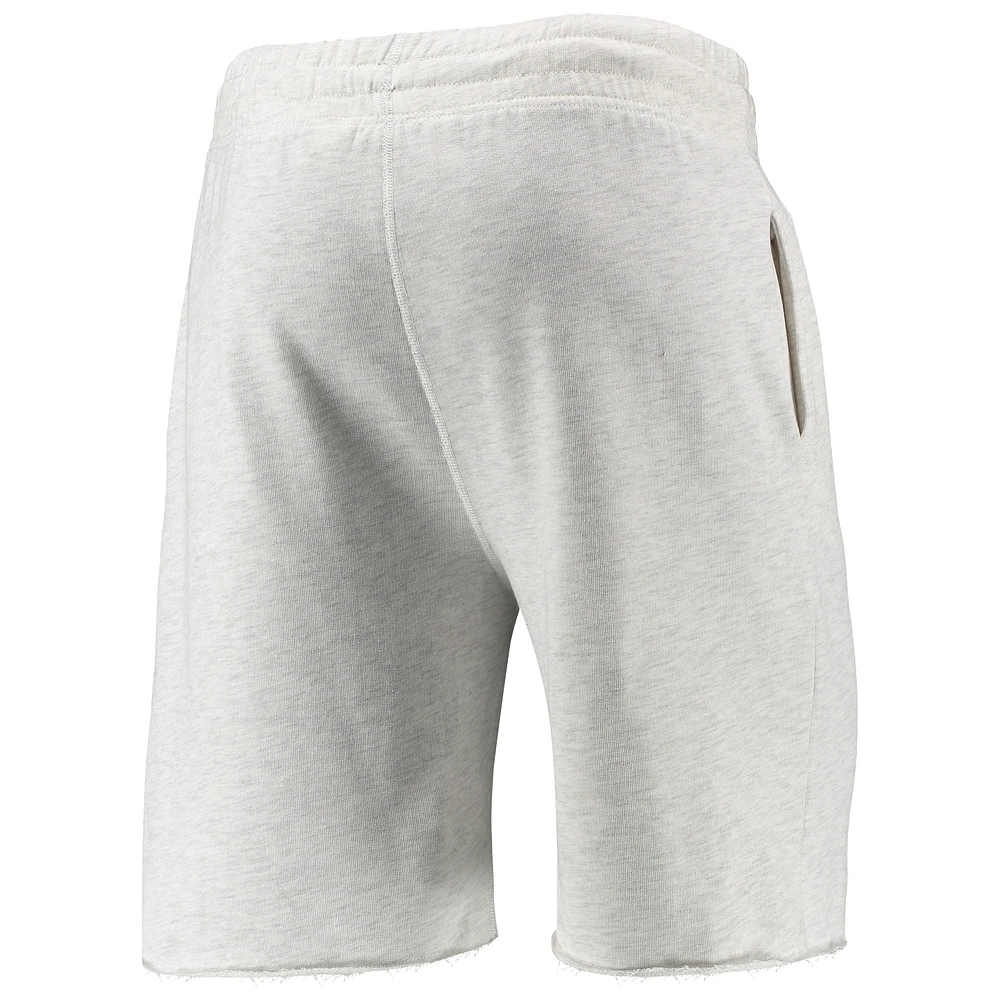 Men's Concepts Sport Oatmeal Pittsburgh Pirates Mainstream Logo Terry Tri-Blend Shorts