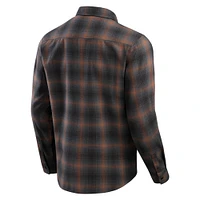 Chemise boutonnée à manches longues classique en flanelle pour homme de la collection Darius Rucker Fanatics, couleur tan, des Pirates Pittsburgh