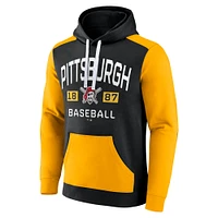 Men's Fanatics Black/Gold Pittsburgh Pirates Chip Pullover Hoodie