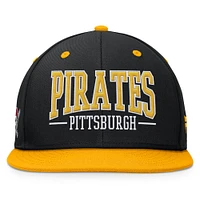 Men's Fanatics Black/Gold Pittsburgh Pirates Fundamental Bold Snapback Hat