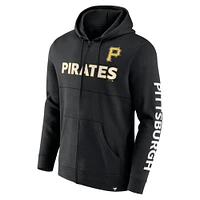 Men's Fanatics Black Pittsburgh Pirates Ace Hoodie Full-Zip Sweatshirt