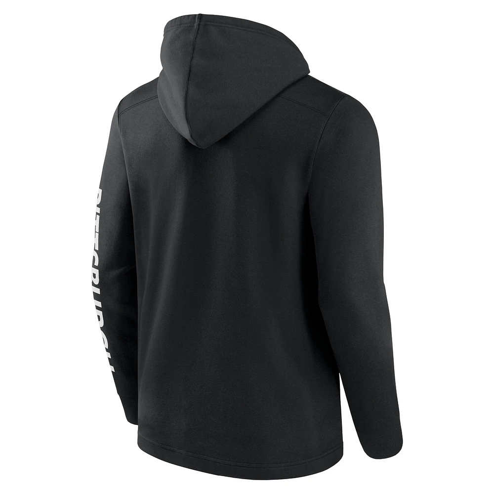 Men's Fanatics Black Pittsburgh Pirates Ace Hoodie Full-Zip Sweatshirt