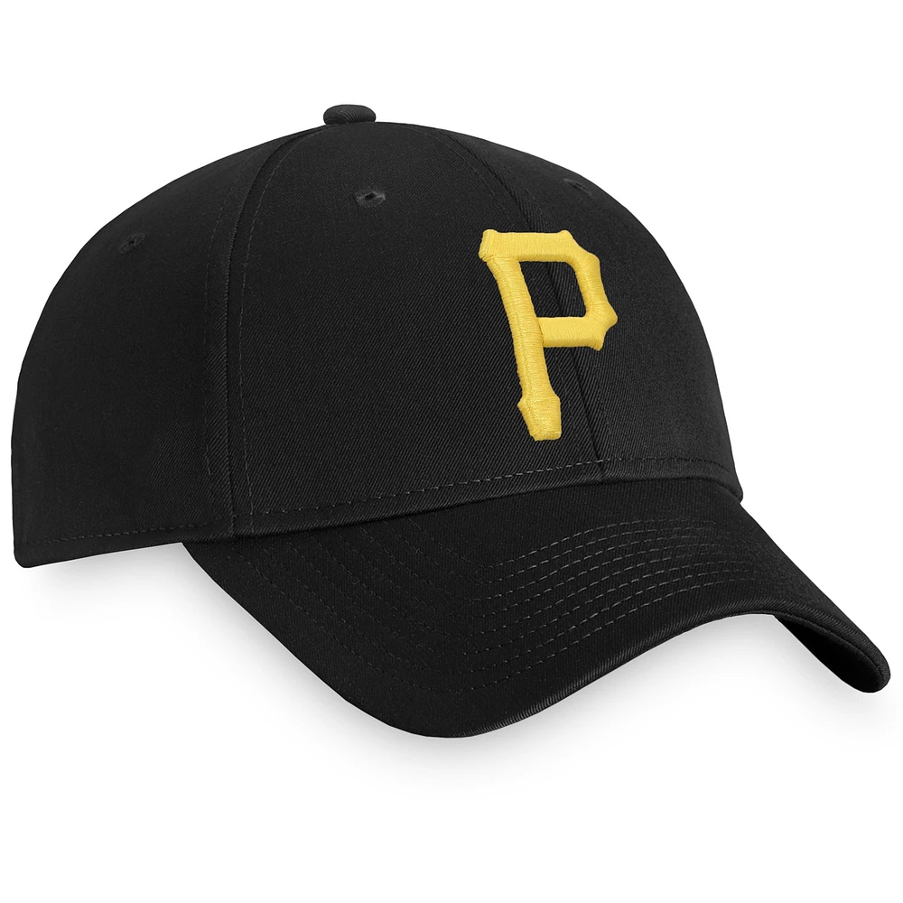 Men's Fanatics Black Pittsburgh Pirates Cooperstown Collection Core Adjustable Hat