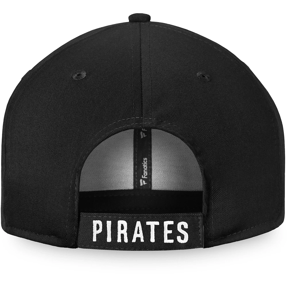 Men's Fanatics Black Pittsburgh Pirates Cooperstown Collection Core Adjustable Hat