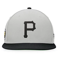 Men's Fanatics Gray/Black Pittsburgh Pirates Glory Days Two-Tone Snapback Hat
